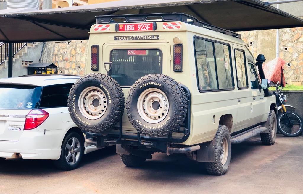 Enashipai Tours and Safari Safari Vehicle - Warbus Landcruiser Back View